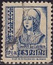 Spain 1937 Isabella the Catholic 1 Ptas Blue Edifil 828. 828 u. Uploaded by susofe